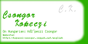 csongor kopeczi business card